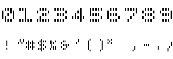 BPdotsUnicaseVertical-Bold Font OTHER CHARS