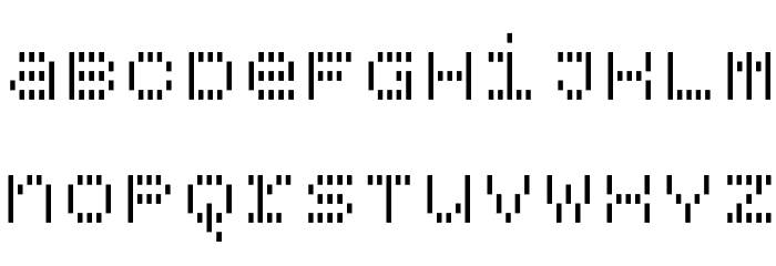 BPdotsUnicaseVertical-Bold Font LOWERCASE