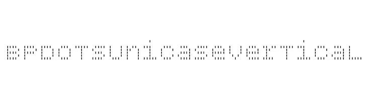 BPdotsUnicaseVertical Font