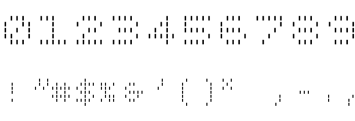 BPdotsUnicaseVertical Font OTHER CHARS