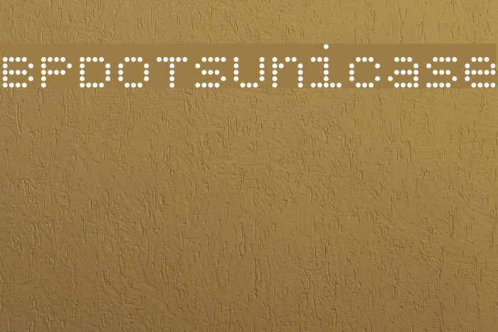 BPdotsUnicase Font examples