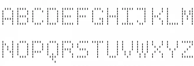 BPdotsVertical Шрифта ВЕРХНИЙ