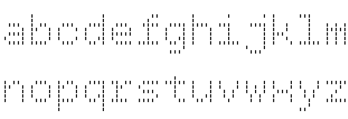 BPdotsVertical Font LOWERCASE