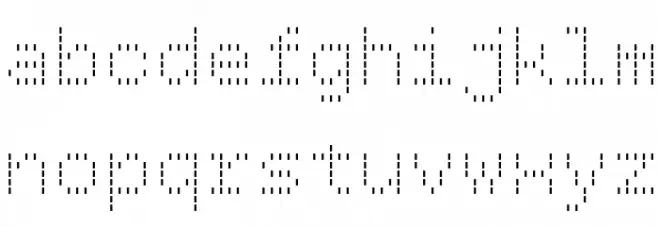 BPdotsVertical Font LOWERCASE