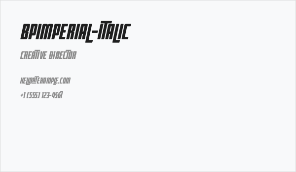 BPimperial-Italic Business Card