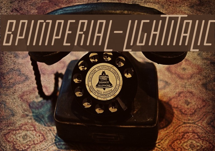 BPimperial-LightItalic Font examples