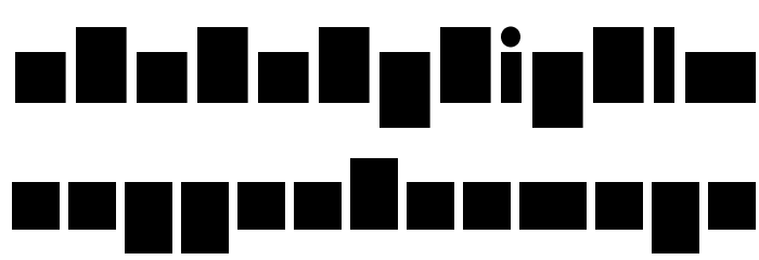 BPletterSquares Font LOWERCASE