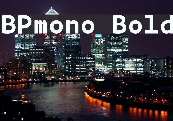 BPmono Bold Schriftart examples