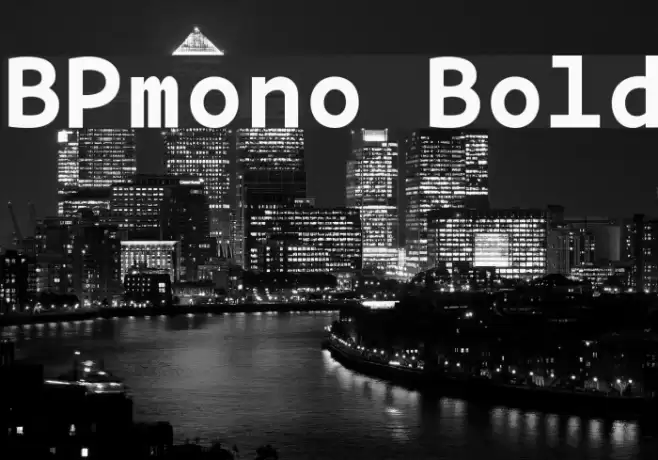 BPmono Bold Font examples
