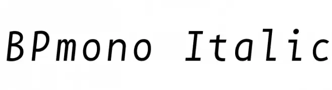 BPmono Italic  Fuentes Gratis Descargar