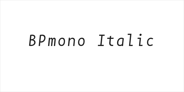 BPmono Italic Logo