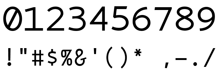 BPmono フォント その他の文字