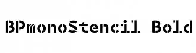 BPmonoStencil Bold  baixar fontes gratis