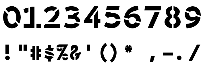 BPmonoStencil Bold Font OTHER CHARS