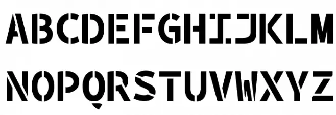 BPmonoStencil Bold Font Litere mari