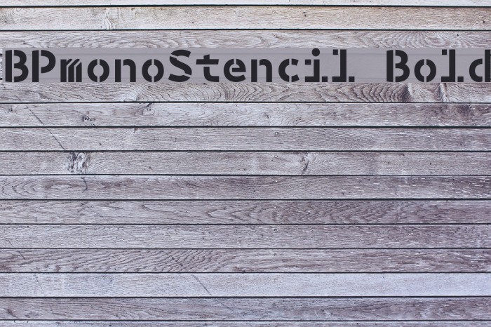 BPmonoStencil Bold Font examples