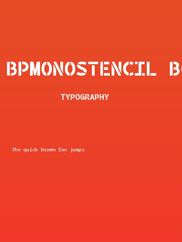 BPmonoStencil Bold Poster