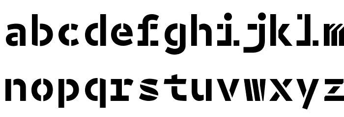 BPmonoStencil Bold Font LOWERCASE