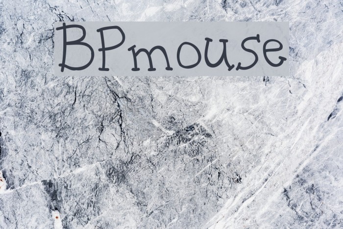 BPmouse Font examples