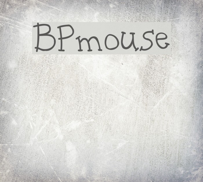 BPmouse Font examples