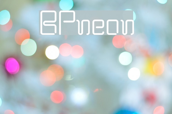 BPneon Font examples