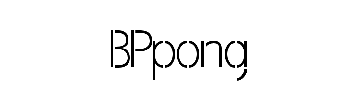 BPpong  Fuentes Gratis Descargar