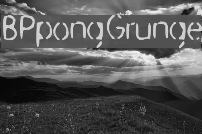 BPpongGrunge Font examples