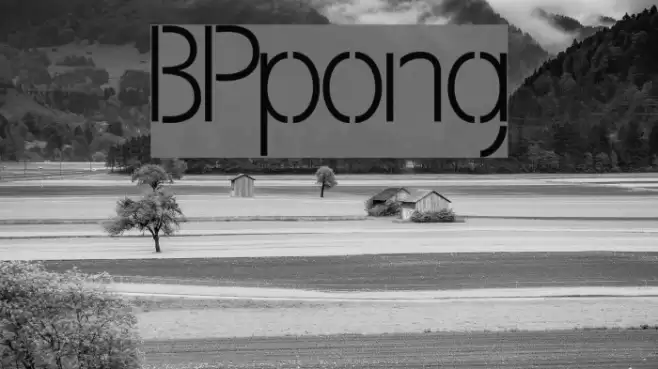 BPpong Font examples