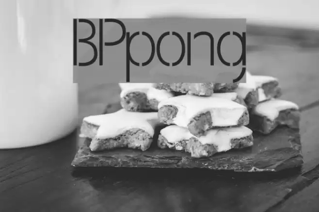 BPpong Font examples