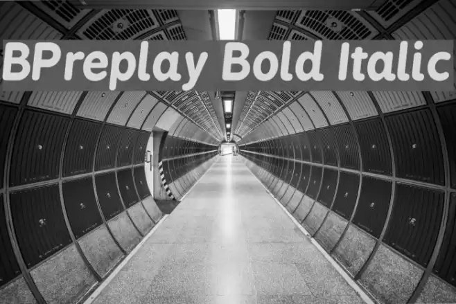 BPreplay Bold Italic Font examples