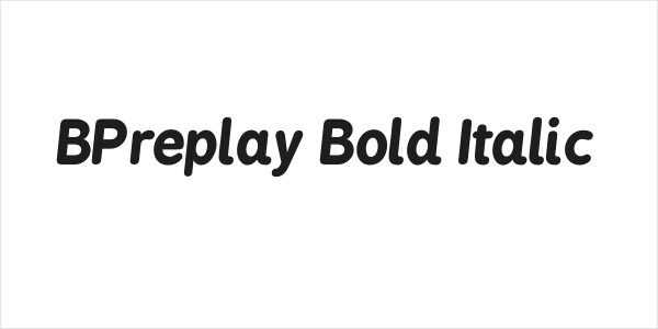 BPreplay Bold Italic Logo