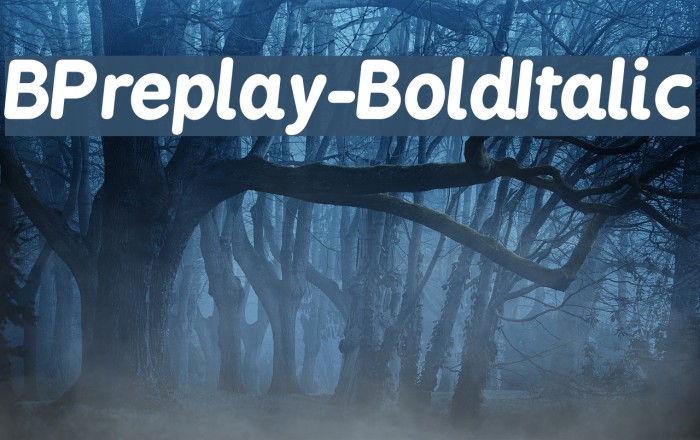 BPreplay-BoldItalic Font examples