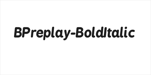 BPreplay-BoldItalic Logo