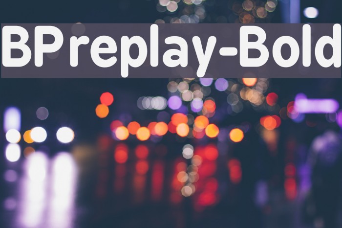 BPreplay-Bold Font examples