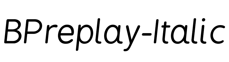 BPreplay-Italic Font