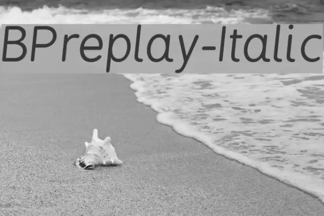 BPreplay-Italic Polices examples