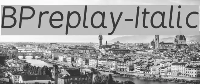 BPreplay-Italic Polices examples