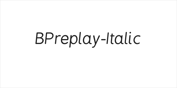 BPreplay-Italic Logo