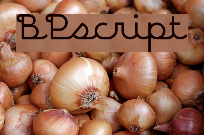 BPscript フォント examples
