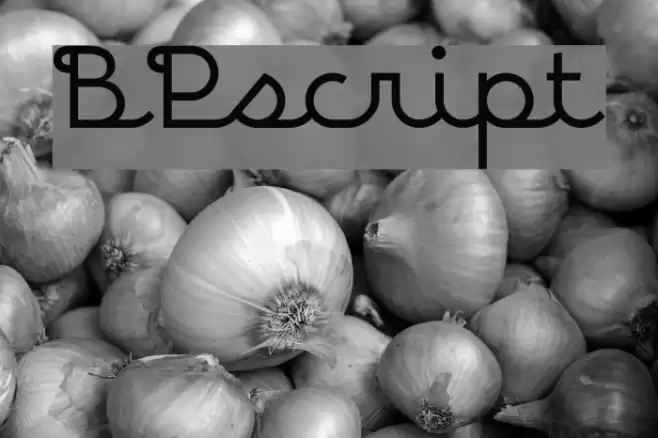 BPscript Font examples