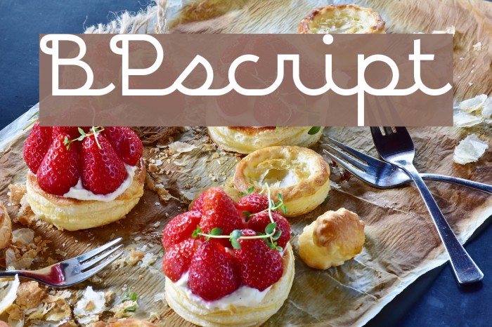 BPscript フォント examples