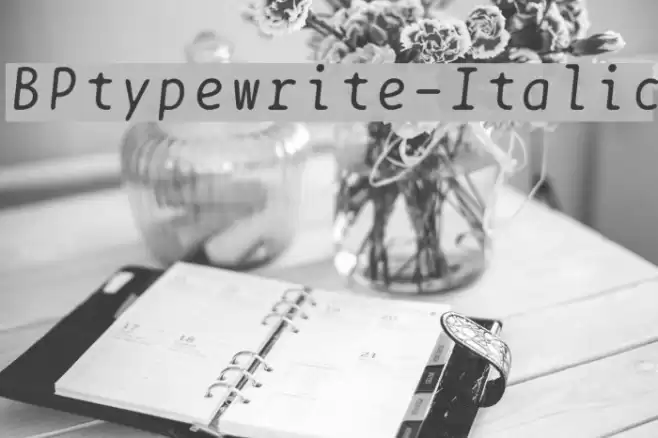 BPtypewrite-Italic Polices examples