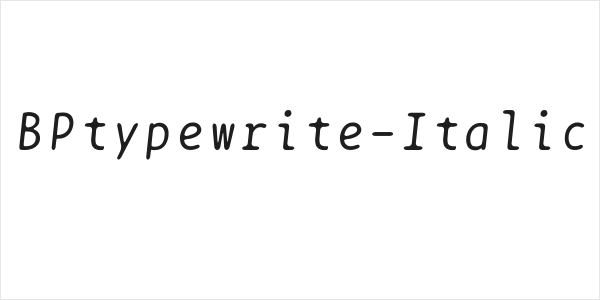 BPtypewrite-Italic Logo