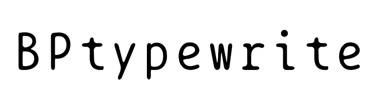 BPtypewrite Font