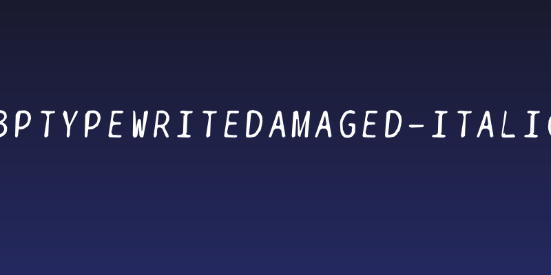 BPtypewriteDamaged-Italic Social Header
