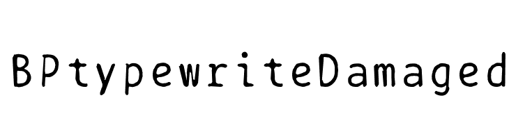 BPtypewriteDamaged  baixar fontes gratis