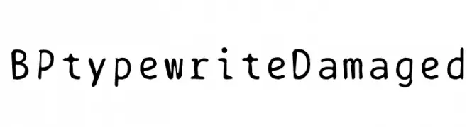 BPtypewriteDamaged  Скачать бесплатные шрифты