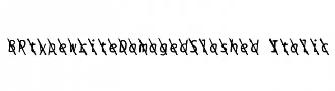 BPtypewriteDamagedSlashed Italic  font caratteri gratis