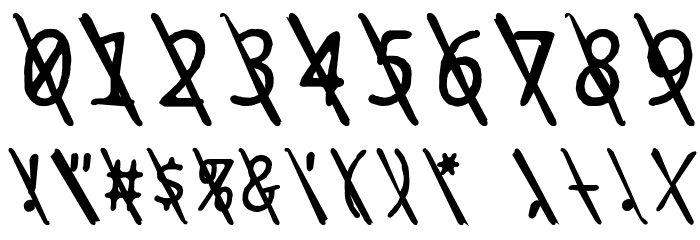 BPtypewriteDamagedSlashed Italic Font OTHER CHARS