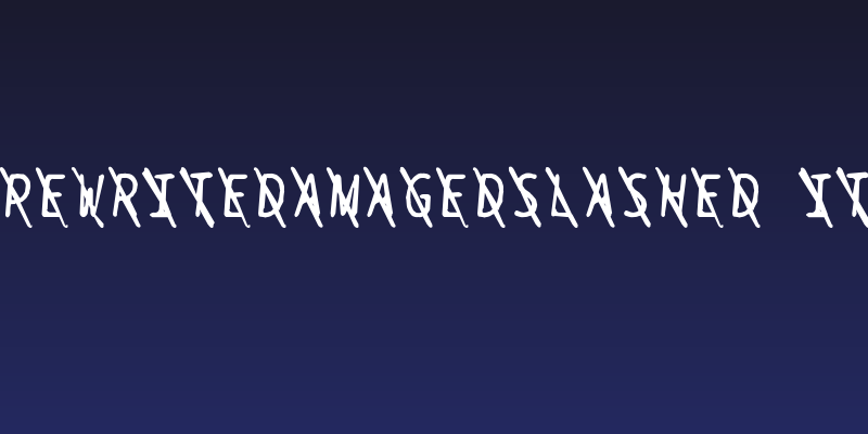 BPtypewriteDamagedSlashed Italic Social Header